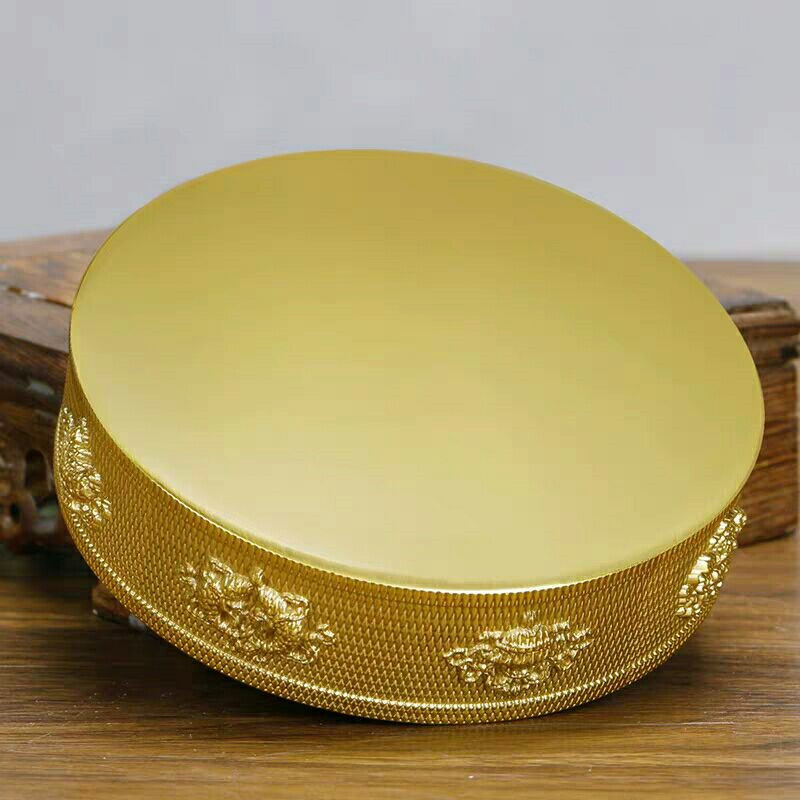 精美纯铜立体无缝八吉祥修曼扎盘 修盘升级版10厘米12厘米