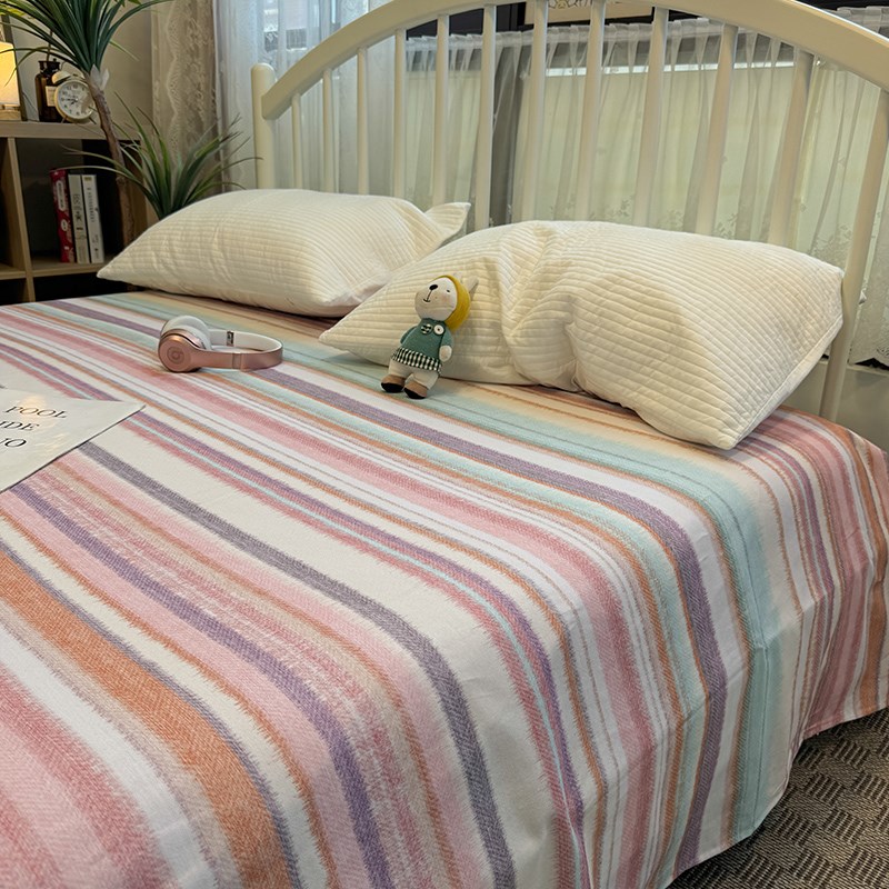 全棉加厚磨毛床单床笠单件秋冬简约风纯棉保暖床罩床垫保护套单品