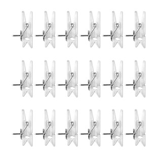 100个木质图钉夹子照片夹卡片相片夹展示墙明信片夹软木板钉留言