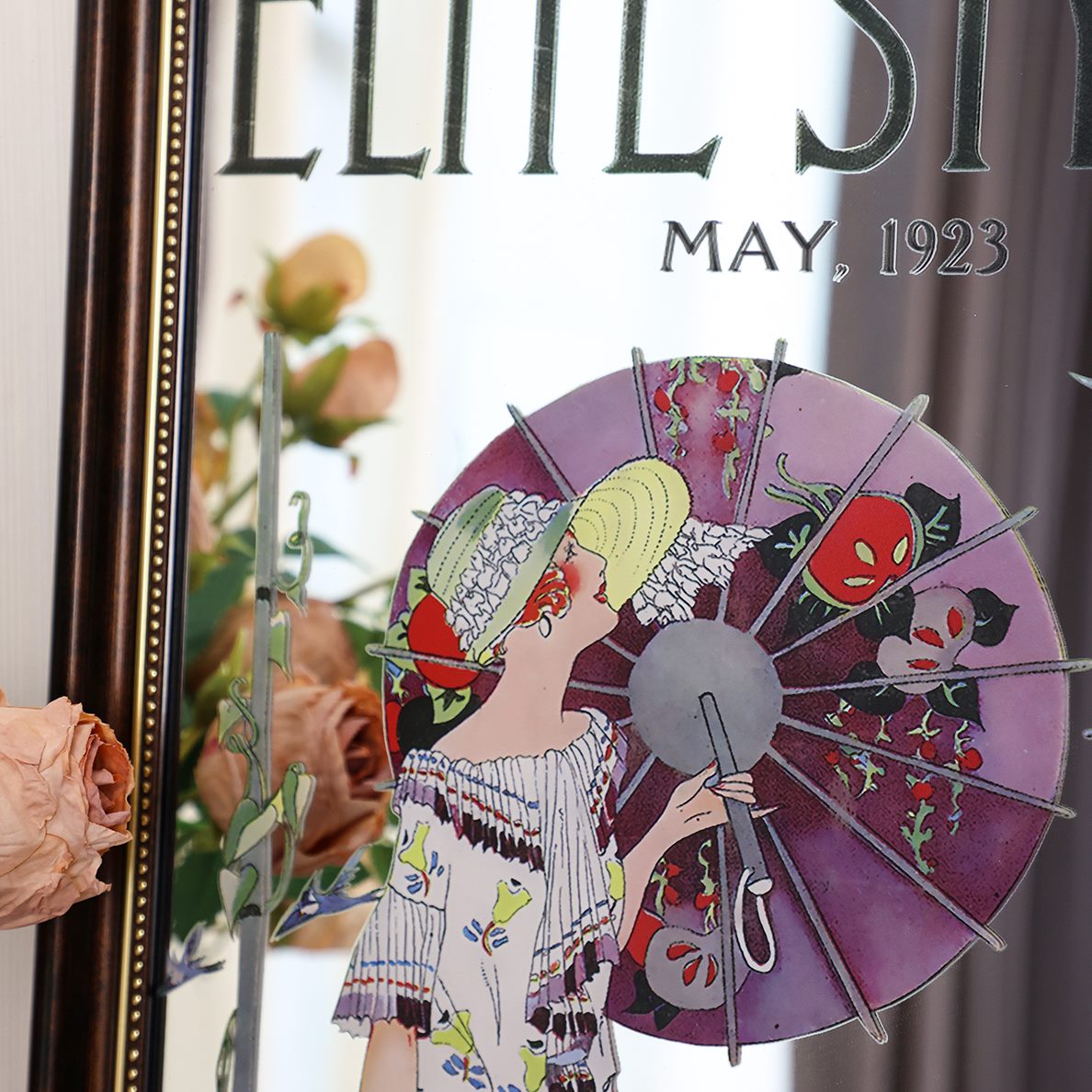 古卧室创意中摆件面艺术镜镜子装饰画服装店客厅餐厅美式挂画小众