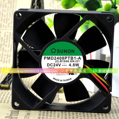 PMD2408PTB1-A 24V 4.8W 原装SUNON 3线 双滚珠大风量变频器风扇