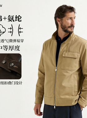 BAMIOW男士工装夹克 98%棉2%氨纶 中等厚度 立翻领设计 37442