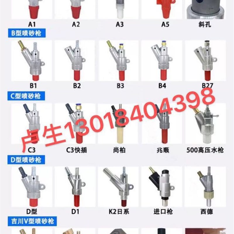各类喷砂枪 BCV型喷枪自动喷砂机喷枪打砂枪喷 可配不同长度喷嘴