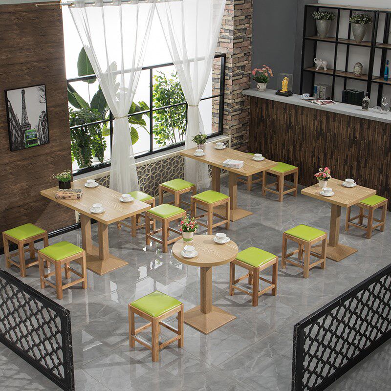 小吃快餐烧烤麻辣烫西餐饮桌子商用工业风面馆饭店奶茶店桌椅