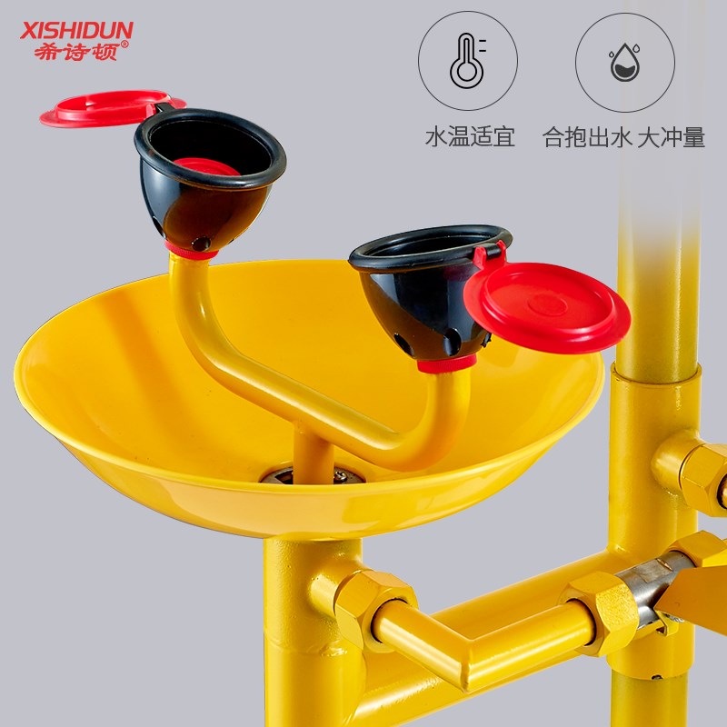 希诗顿碳钢 不锈钢B涂层复合式式淋浴 喷淋冲淋洗眼器 验厂