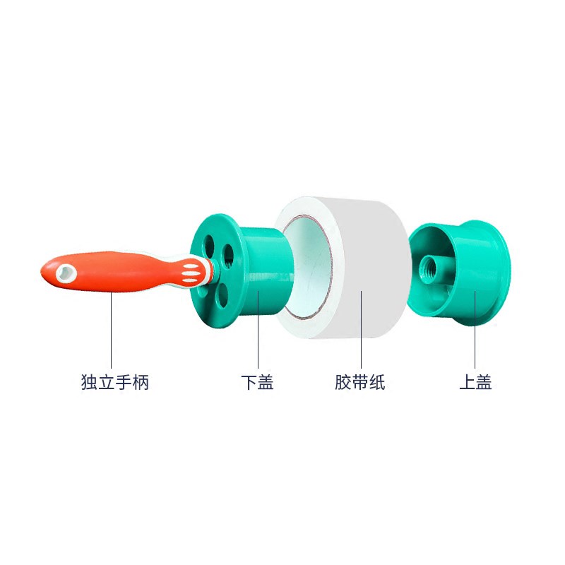 聪明人粘毛器滚筒汽车除尘器除尘滚除尘胶带粘纸戏毛器刷毛器
