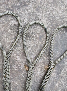 厘222mm手工插编重软油钢丝吊索油光面F麻芯编头绳