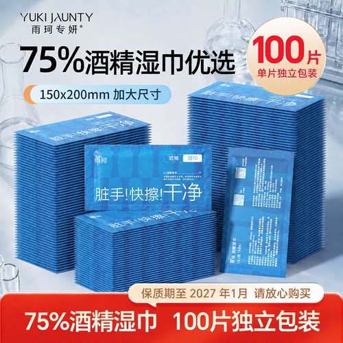 雨珂专妍便携单片酒精消毒湿巾