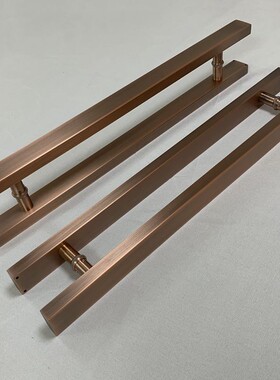 玻璃门大拉手不锈钢3n04加厚把手木门手柄 红古铜黑色扶手现货简