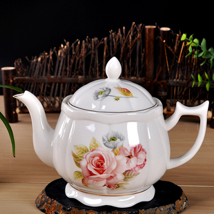 花茶过滤水壶 陶瓷大茶壶耐热单壶p家用酒店餐厅泡茶壶凉水壶大码