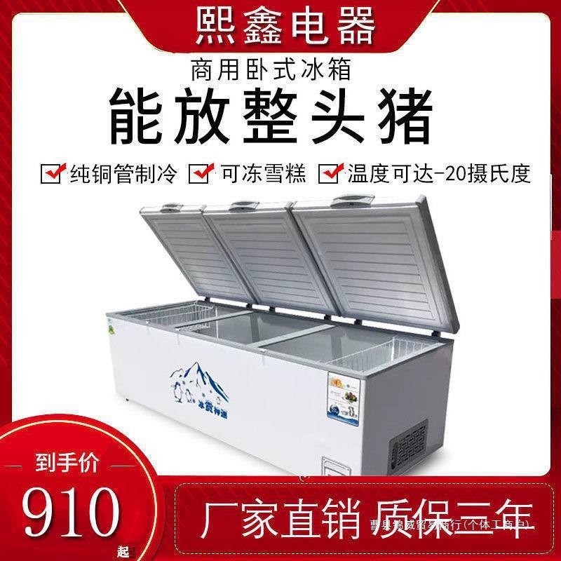 冰柜商用大容量卧式冰箱铜管节能冷柜大冰柜冷藏冷冻柜家用大冰箱