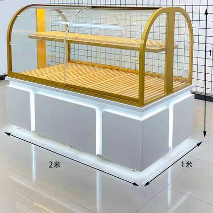 面包柜展示柜中岛柜边柜烘焙货架商用玻璃蛋糕糕点店模型柜样品柜