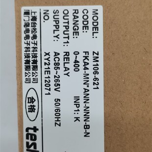 ZM106 TESHOW台松温控器MF106 ZM106-621 FKA4-MN*ANN-NNN-B-N VN