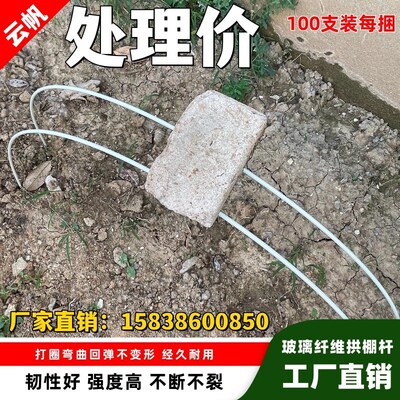 玻璃钢纤维拱棚支架纤维棒拱竿高韧性葡萄小型菜棚蔬菜水果纤维杆