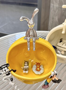 奶酪客厅玄关茶几l钥匙杂物置物收纳盒小垃圾桶家用轻奢高级感