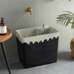 拖把池极窄长方形托帕池家用y阳台洗拖地池小户型拖布池户外拖地