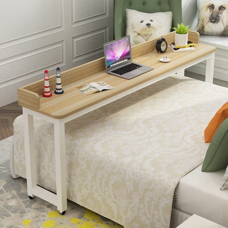 跨床桌床上桌子长条桌笔记本电脑桌床桌可移动懒人家用书桌学习桌