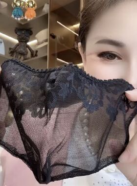 夏天雪纺防晒蕾丝面罩透气女轻薄立体花朵骑行户外面纱围脖出游