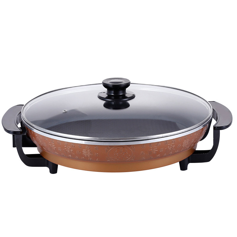 电煎锅平底锅插电小不粘锅电饼铛家用多功能烤肉烙饼锅超大号商用