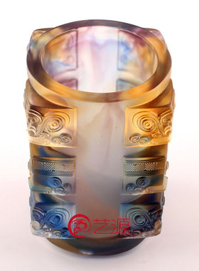 艺源琉璃节节高笔筒摆件工艺品创意家居饰品教师老师升迁生日礼物