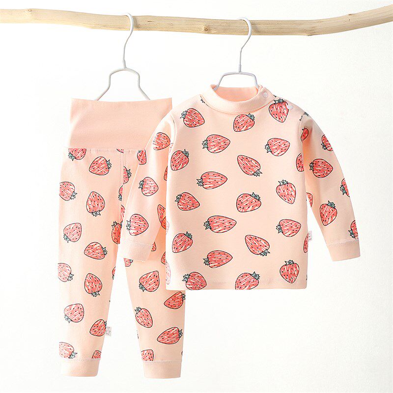 宝宝纯棉秋衣套装儿童内衣婴儿衣服男童秋裤女童全棉睡衣高领保暖