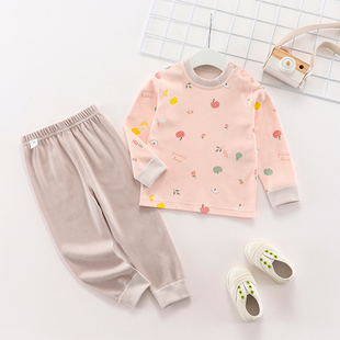 小数点童装儿童家居服套装纯棉男女童春秋秋衣卫生裤宝宝睡衣中小