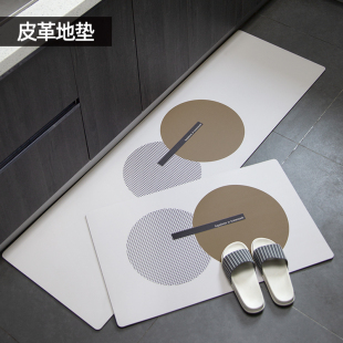 皮i革地垫防水防油防滑家用厨房垫子客厅玄关入户垫 现代简约新款