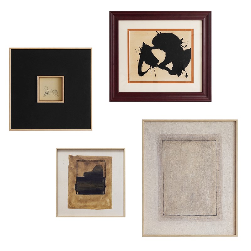 莉莉白中古风入户玄关装饰画侘寂风壁挂画复古高级感组合画摆件图片