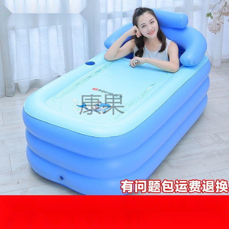 家用洗浴桶淋g浴桶充气带盖泡澡桶儿可折叠气垫可收缩浴盆水沐浴