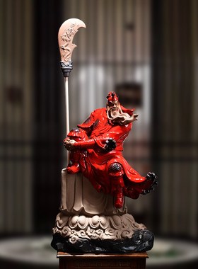 曾国清关公关羽摆件文武财神招财家居摆件财神爷供奉客厅开业礼品