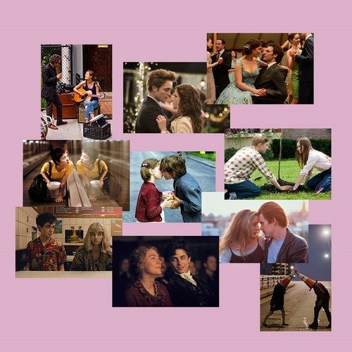 送圆贴】爱情电影一套10张塑封卡片小海报装饰画小众文艺小尺寸卡