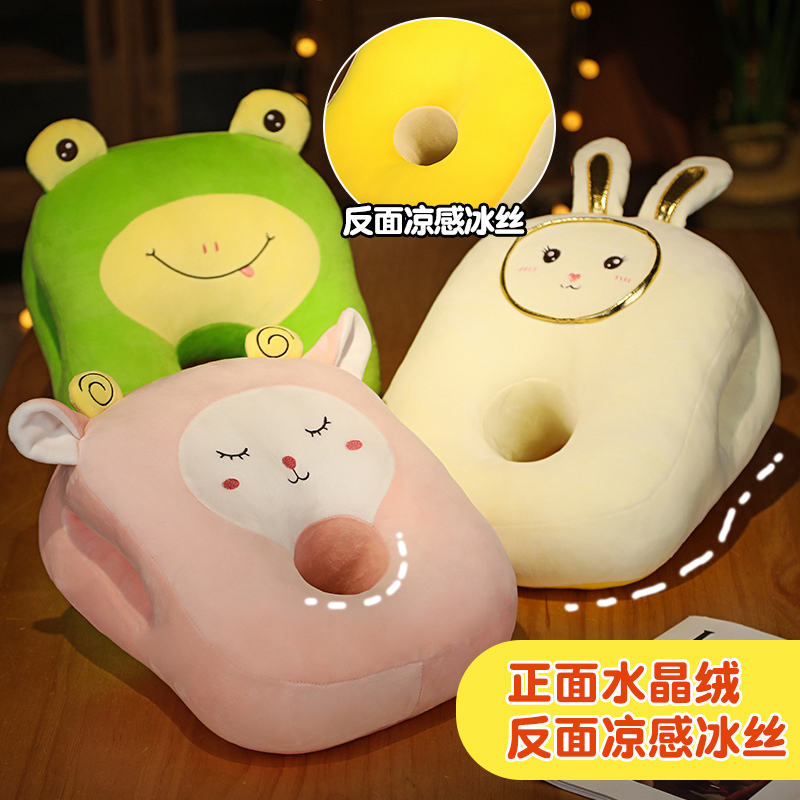 双面卡通冰丝抱枕午睡枕趴睡枕办公室睡觉神器教室午休专用枕头女