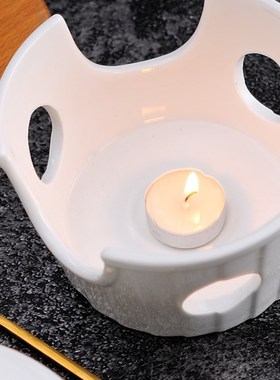 加热明炉餐具无烟无味保温通用茶蜡圆形铝壳白色红色蜡烛2-4小时