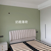 刷墙奶酪薄荷房间乳胶漆颜色奶酪绿薄荷绿奶油绿色装 修涂料墙面漆