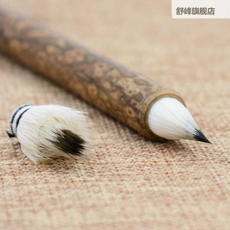 法笔晋唐鸡古距笔毛狼毫小临楷蒜头毛笔头抄经摹短锋胖笔头毛笔