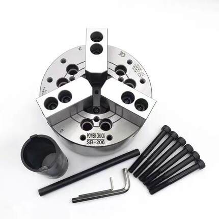 三爪中空液压卡盘 台湾标准 钢体高精度油压动力夹头SB三爪卡盘