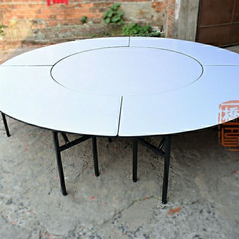 202322米24大圆桌折叠2米2y5圆桌面26m酒店饭桌子餐桌15人16