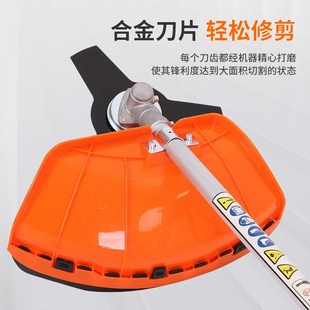 汽油割草機4e4 大功率割灌機農用開荒除草機松土機 5F二沖程側掛式