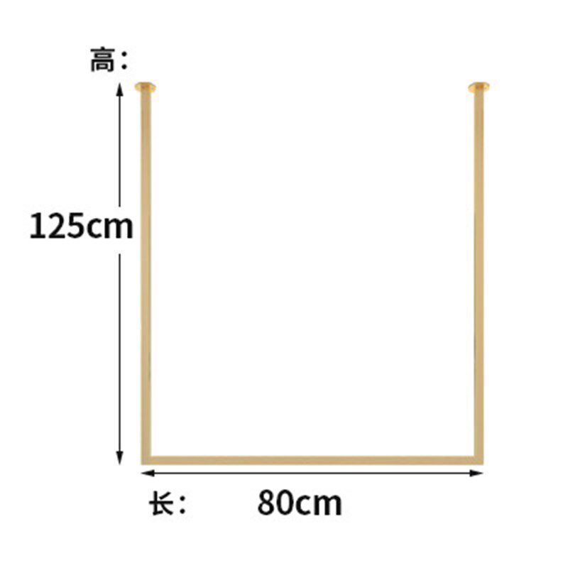 服装店展示架女装店吊架金色铁艺吊挂陈列侧M挂架上墙吊顶悬挂衣
