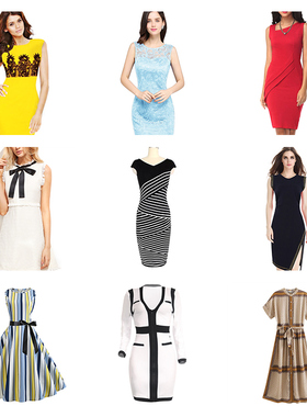 样板房衣帽间衣柜全屋定制展厅衣橱连衣裙铅笔裙收腰长裙陈设道具