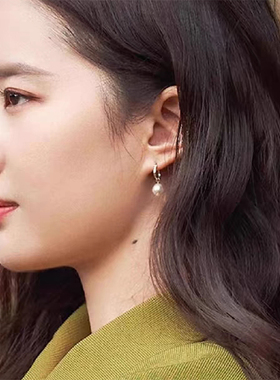 925银珍珠无耳洞螺旋耳夹女耳环简约气质高级感秋冬新款中式D103