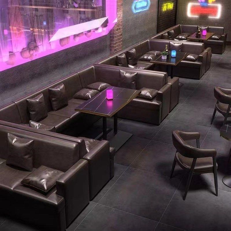 商用工业风主题餐厅小酒馆卡座沙发简约咖啡厅音乐烤吧桌椅组合,住宅家具,岩板餐桌,淘宝优惠券,粉丝福利购,淘宝优惠卷