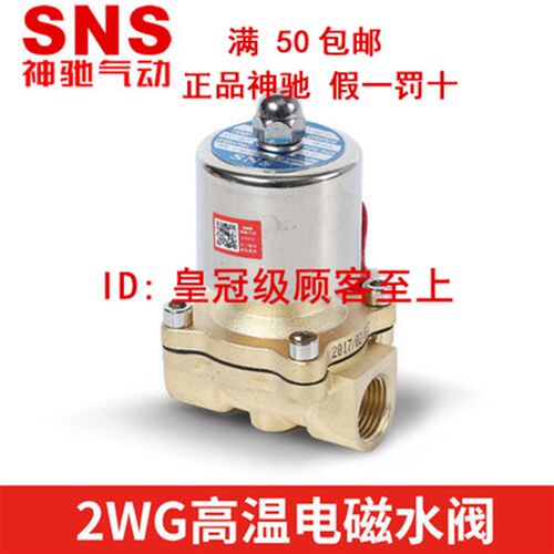 SNS神驰高温全铜电磁阀2WG025 040 160 200 250-08 10 15 20 25