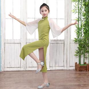 外婆桥舞蹈服装儿童一荤一素旗袍裙人间烟火演出服入画江南表演服