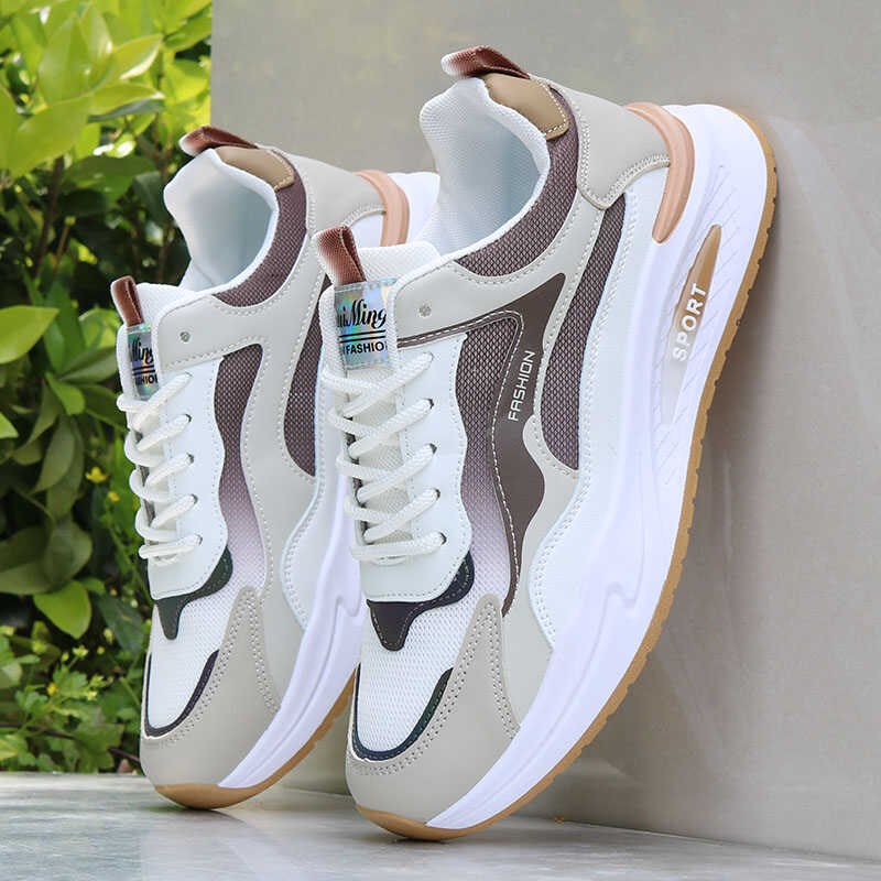 新款百搭男鞋夏季j网面透气防滑运动跑步潮流百搭男士休闲老爹鞋