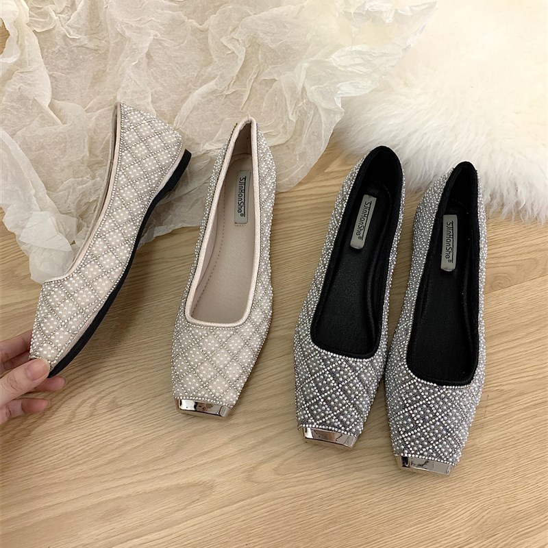 法式仙女风平e底单鞋女鞋子2025年春季新款配裙子休闲通勤百搭瓢