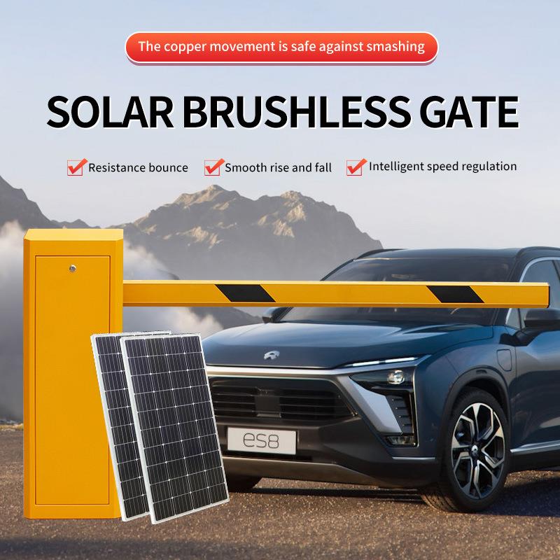 Automatic solar-powered barrier gate