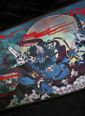 《鬼宴》珍藏卷轴画中国神话袖珍手卷百鬼夜行主题 谷美背景道具