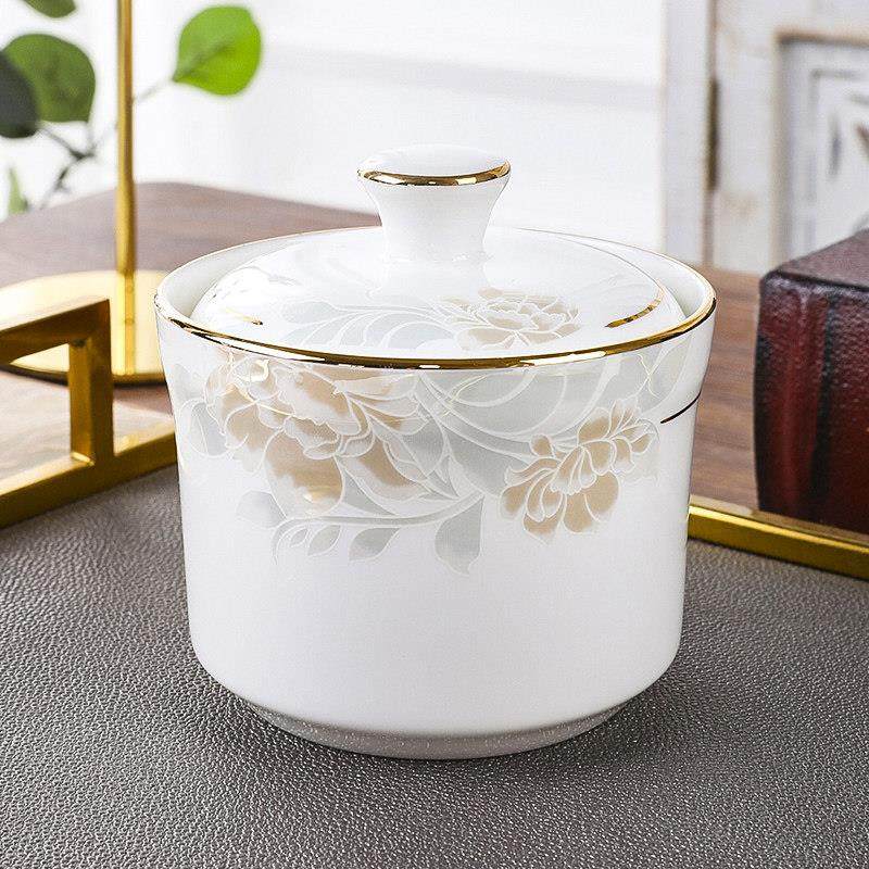 炖盅隔水炖家用金边骨瓷燕窝汤盅小盅碗陶瓷养生盅1人迷你盅杯 盖,3C数码配件,USB多功能数码宝,淘宝优惠券,粉丝福利购,淘宝优惠卷