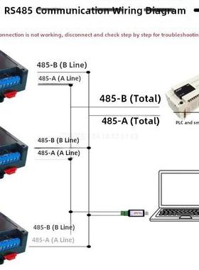 多功能语音模块串口485Modbusrtu语音播音员4路语音放大器板连接